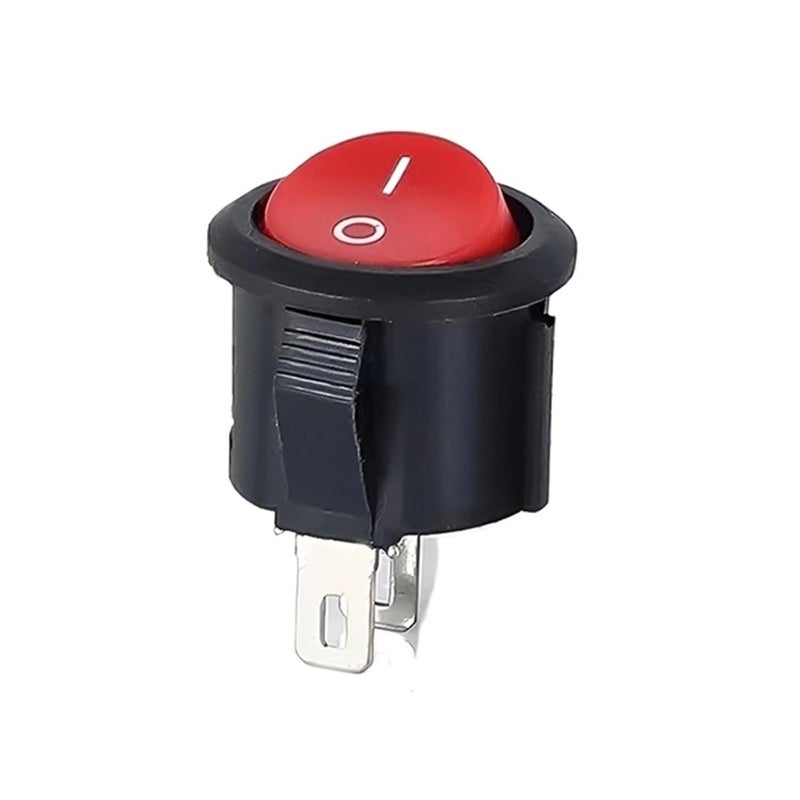 15PCS 20mm Round Rocker Switch Snap In 2Pin 3Pin SPST 6A 250V AC Power Button Mixed 2pin - Image 1